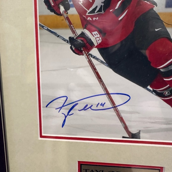 Framed and Signed Taylor Hall Autograph - Picture 3 of 3